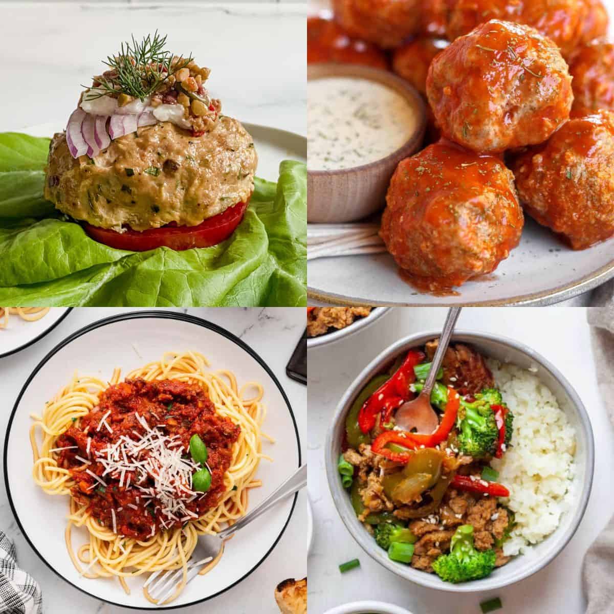collage of 4 recipes.